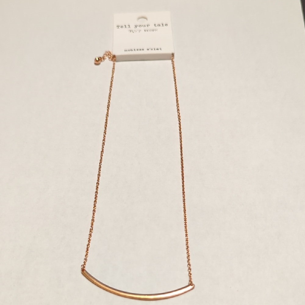 Rose Gold Necklace by Nadine West - Tell your tale